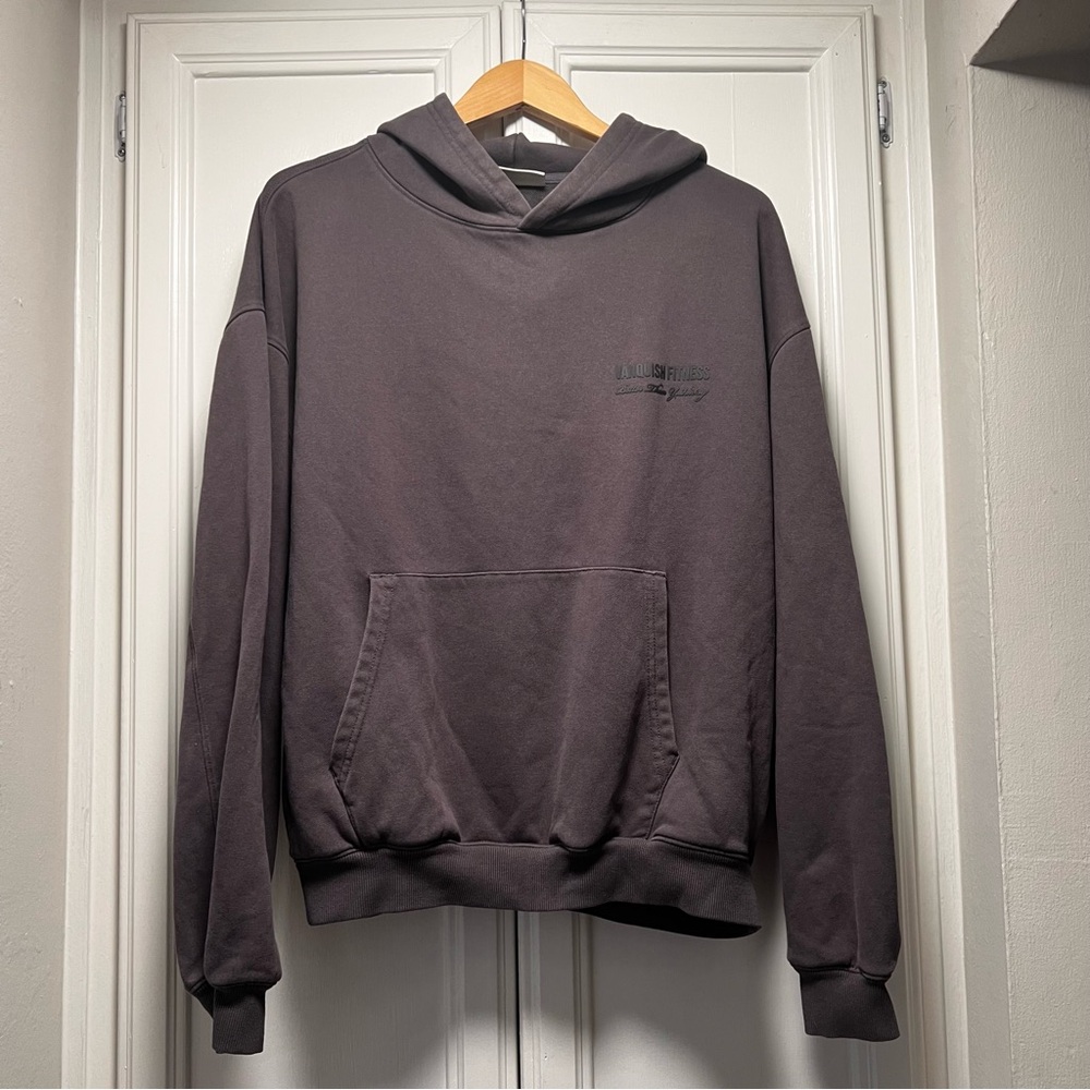 Vanquish Fitness Hoodie Dark Brown Gym Size Large Comfy Better Than Yesterday